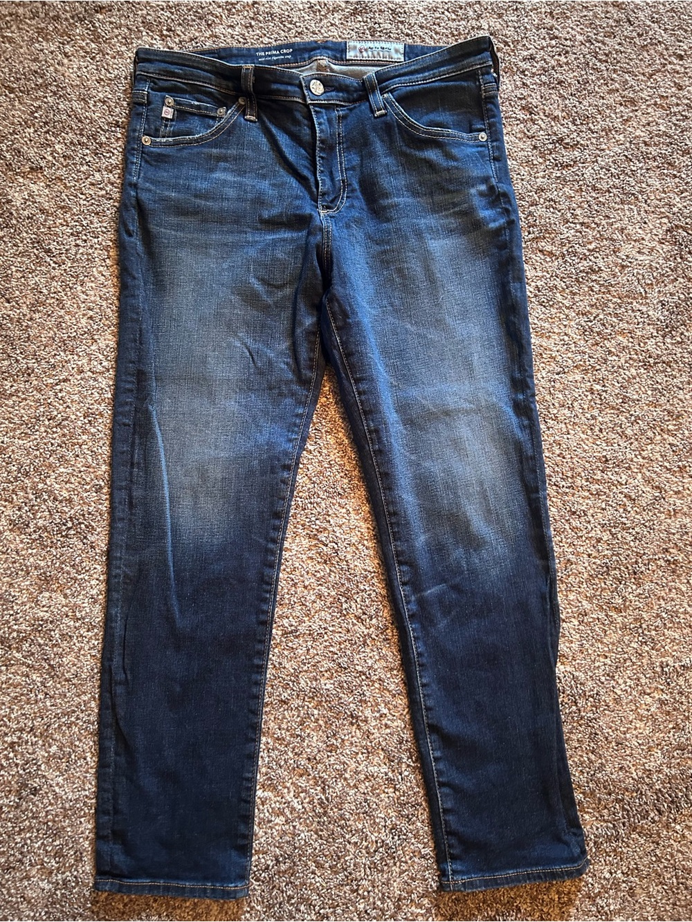 💗Ag Adriano Goldschmied The Prima Crop Mid Rise Cigarette Crop 30, gently used.